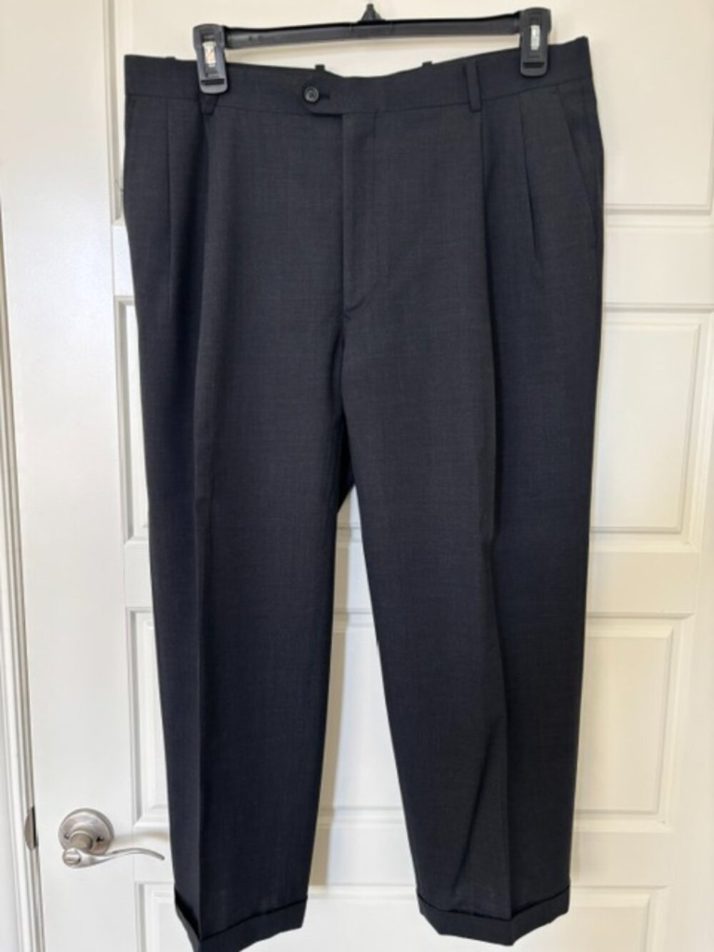 Versini Men's Wool Suit/Dress Pants - Black - 39/28 - Made in Korea - SALE!